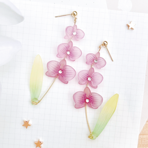 Orchid Queen Earrings *MADE TO ORDER*